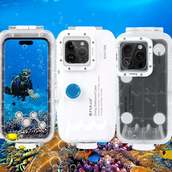 Wasserdichte Taucherhülle für iPhone mit 40 m Tiefenschutz und Touch-Steuerung – AquaShield
