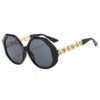 Damen oversized Sonnenbrille mit auffälligem octagonalen Design