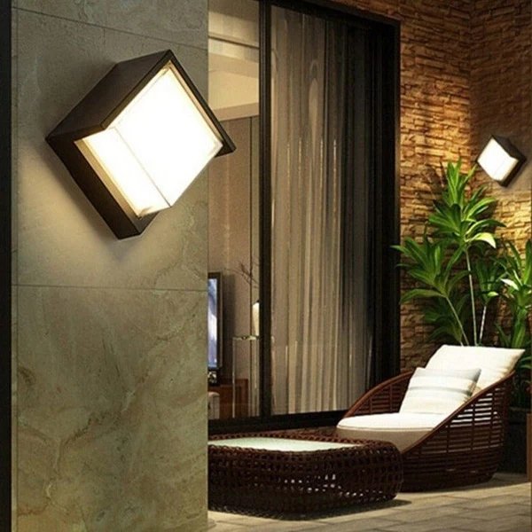 Bewegungsmelder Außen Wandlampe – Modernes Aluminium Design Hover Image