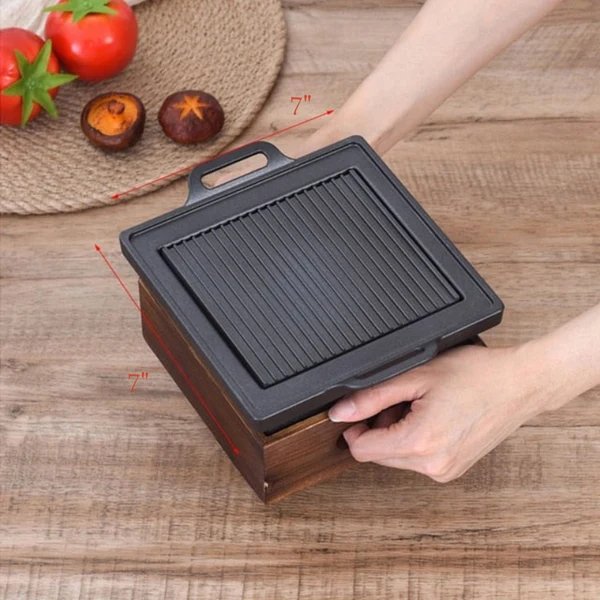 Raucharmer tragbarer Grill Holzkohle Haushalts Antihaft BBQ