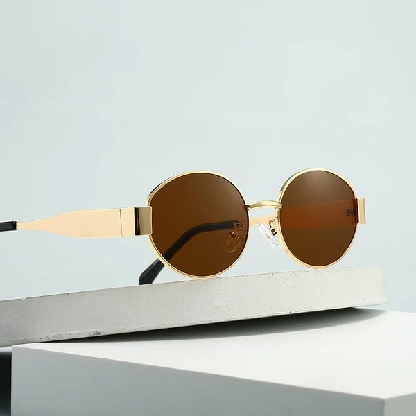 Damen modische ovale Sonnenbrille mit einzigartigem Rahmen
