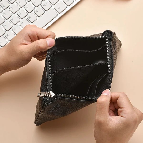 Premium Leder Reißverschluss Stiftetui