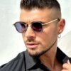 Damen quadratische Sonnenbrille mit einzigartigem Design und UV-Schutz