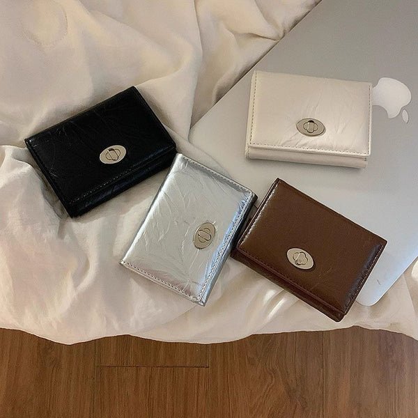 Elegante Strukturierte Leder Geldbörse