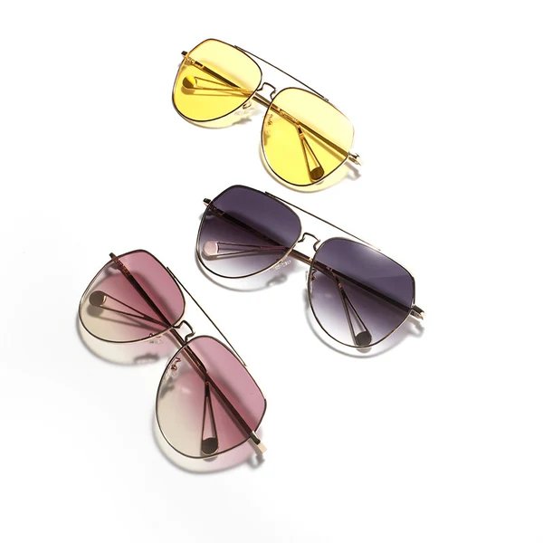 Damen aviator Sonnenbrille mit polarisierten Gläsern und elegantem Metallgestell