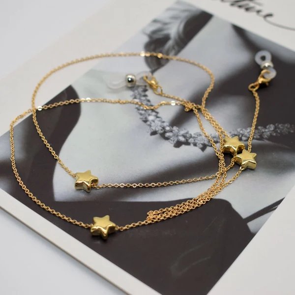 Star-Detail Schichten Brille Kette