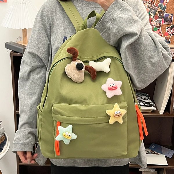 Kinder spielerisches Charakterdesign Schulrucksack
