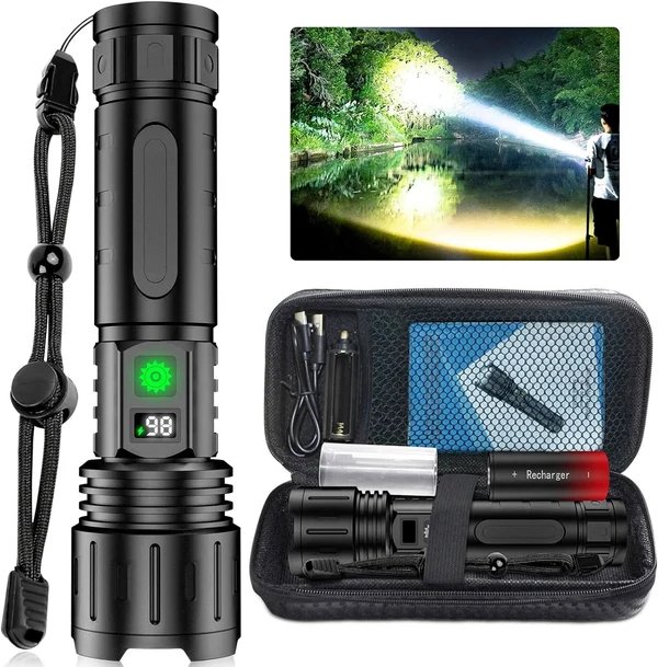 BEAMFORCE X100 – LED-Taschenlampe mit 100.000 Lumen, 5 Leuchtmodi und Powerbank-Funktion