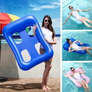 Damen Bequeme Aufblasbare Poolliege mit Ergonomischem Design