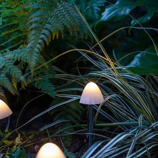 Zeitgenössische kreative Solar-Batterie wasserdicht PVC Pilz LED Außenleuchte Landschaftsbeleuchtung für Garten