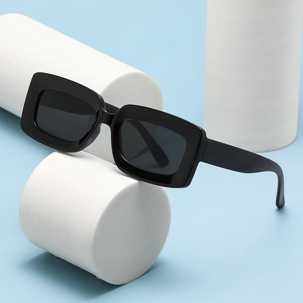 Damen trendige quadratische Sonnenbrille mit elegantem Kunststoffrahmen