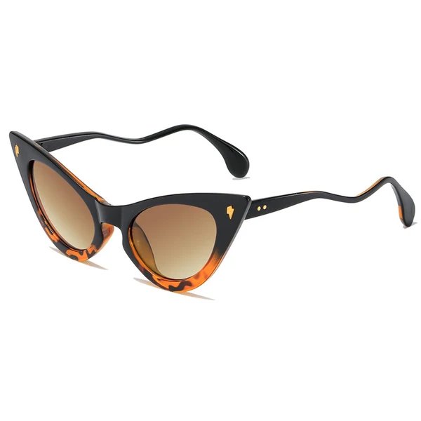 Damen Cat-Eye Sonnenbrille mit verspiegelten Gläsern und elegantem Detail