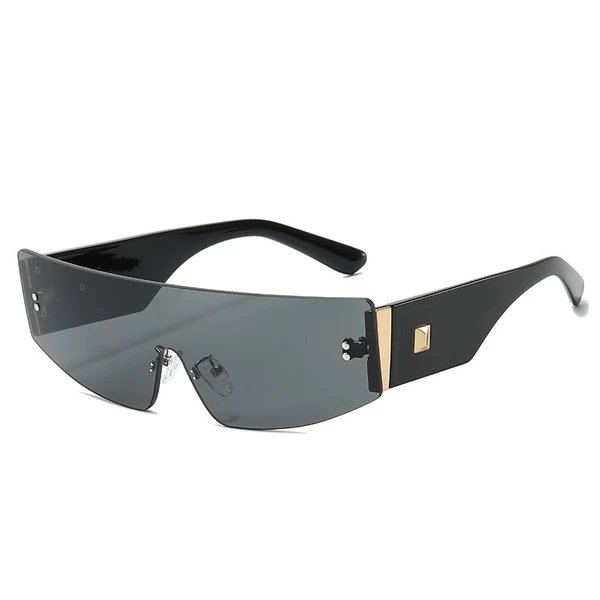Damen trendige Sonnenbrille mit futuristischem Design
