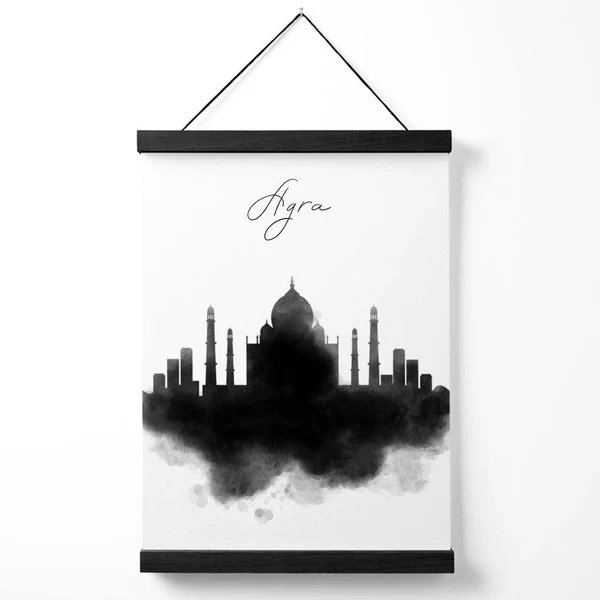 Agra-Aquarell-Stadtbildposter mit Aufhänger Hover Image