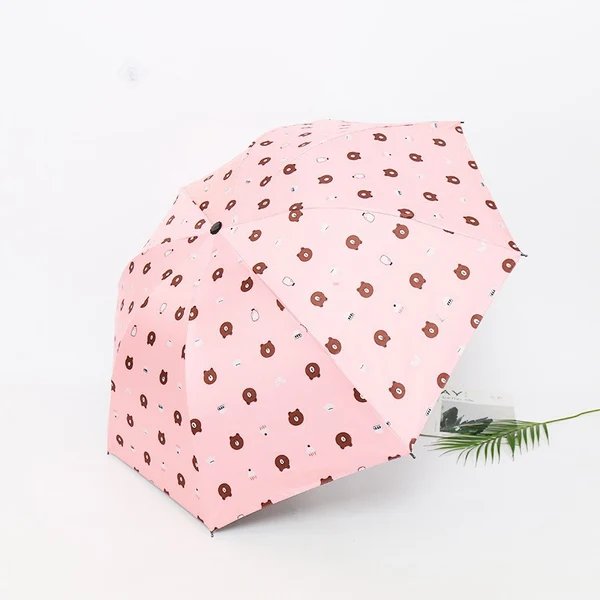 Damen kreativer Falt-Regenschirm mit tierischem Motiv