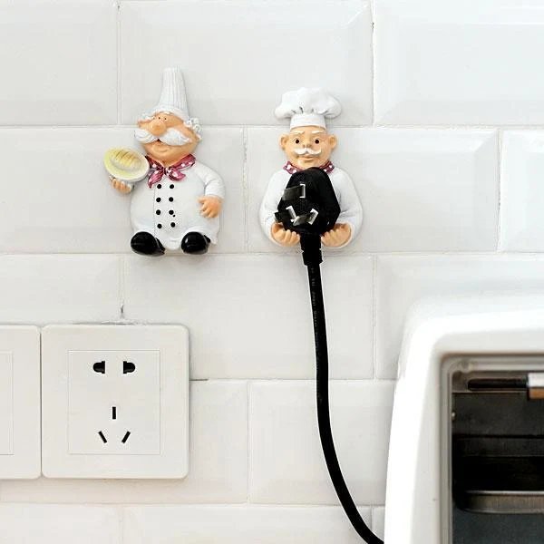 Selbstklebender Chefstecker-Hakenhalter (Set von 2) Hover Image