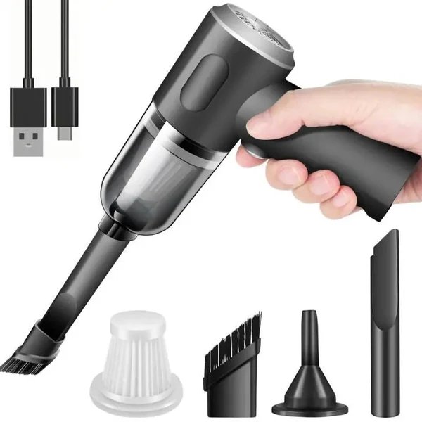 Kabelloser 3-in-1 Mini-Staubsauger – Staubsaugen, Blasen & Bürsten in einem