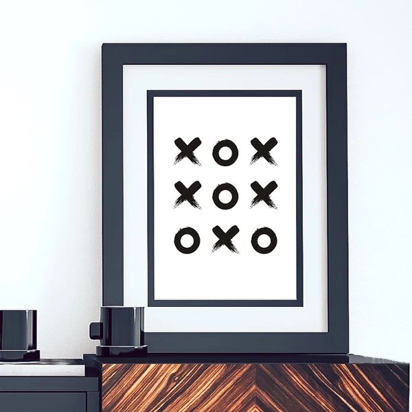 Tic Tac Toe - Leinwandbild
