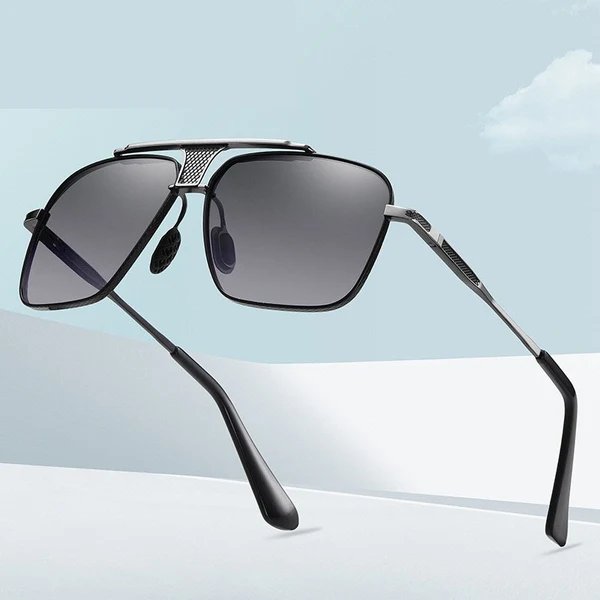 Damen Quadratische Sonnenbrille mit stilvollem Metallrahmen und hochwertigem UV-Schutz