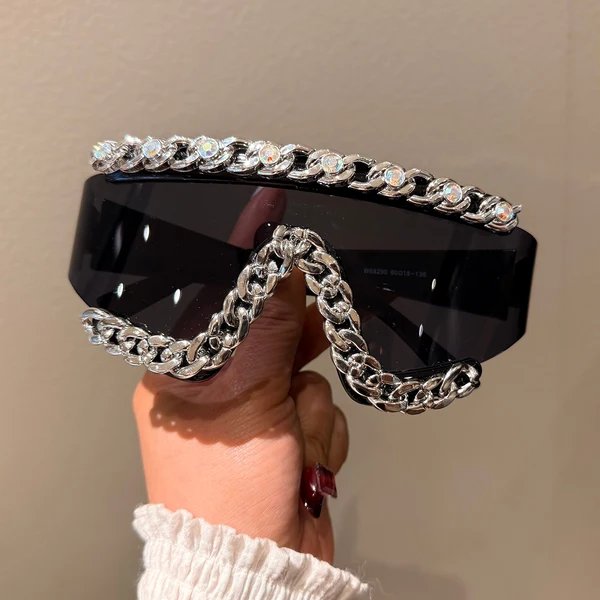 Damen Fashion-Schutzbrille mit glamourösen Kristallverzierungen Hover Image