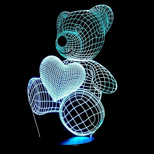 3D Liebe Bären Nachtlicht Hover Image