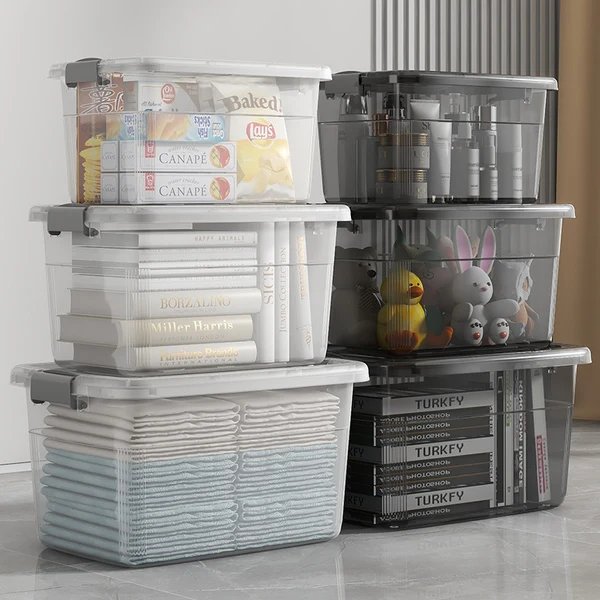 Damen Multifunktionale Aufbewahrungsbox mit Rollen und sicherem Deckel