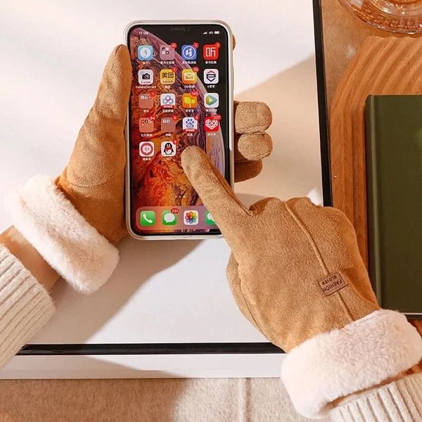 Wasserdichte Winterhandschuhe mit Touchscreen für kaltes Wetter Hover Image
