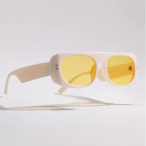 Damen trendige Sonnenbrille im modernen futuristischen Design
