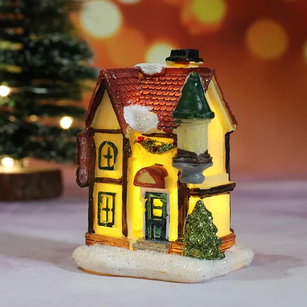 LED Weihnachtsdekoration mit Batterie – Beleuchtetes Dekohaus für festliche Atmosphäre