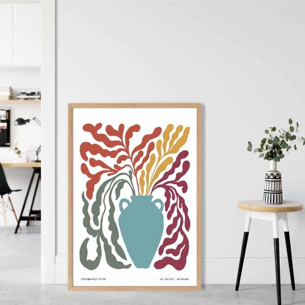 Zeitgenössisches Boho-Blumenposter Nr. 5 Botanik Hover Image