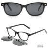 Damen modische Quadratische Sonnenbrille mit abnehmbaren Gläsern