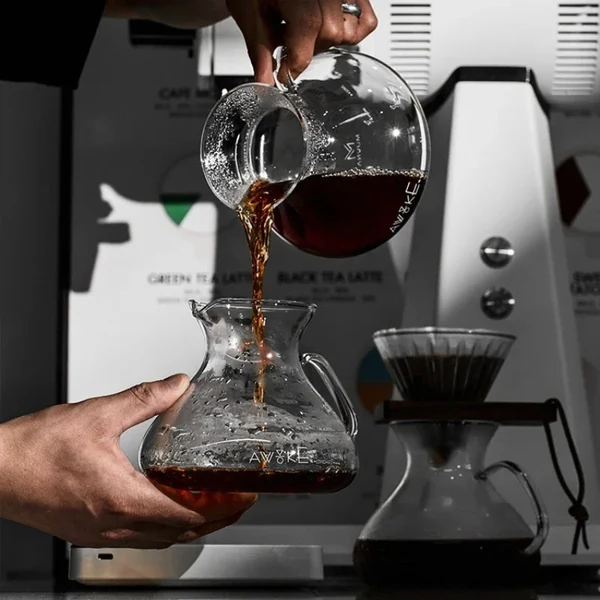 15oz Glas Pour Over Kaffee Server Hitzebeständige Tropf-Brühkanne Hover Image