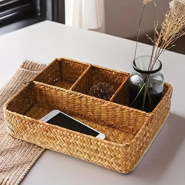 Emly Rattan Organizer Korb