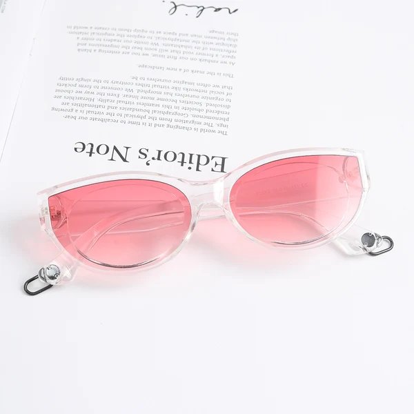 Damen modische Sonnenbrille mit transparentem Rahmen und UV-Schutz