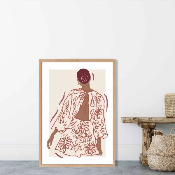 Zeitgenössisches Mode-Skizzenposter für Frauen Nr. 5 Hover Image