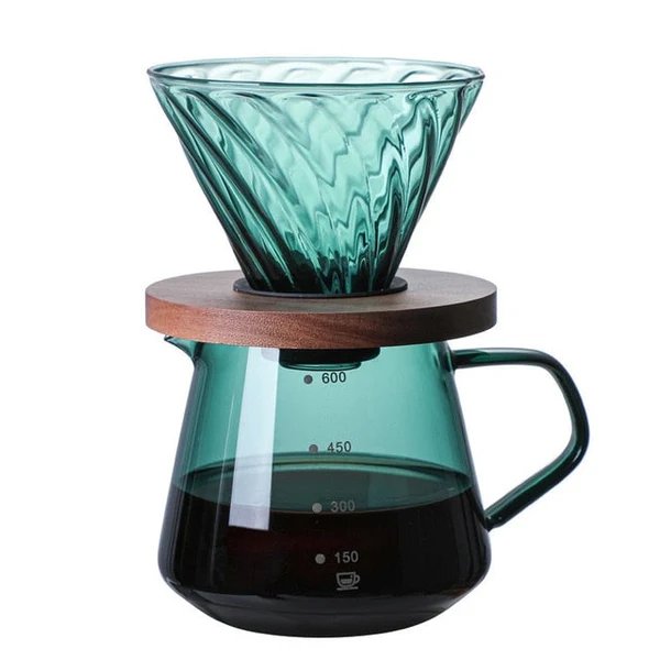 Spezialisiertes Coffeeware Kit Pour Over Kaffee Glas Sharing Pot