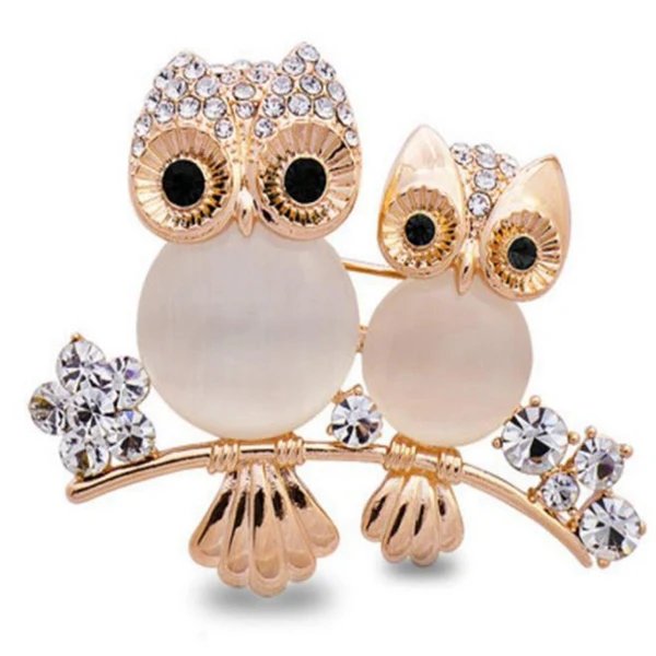 Elegante Eulen-Themen-Brosche