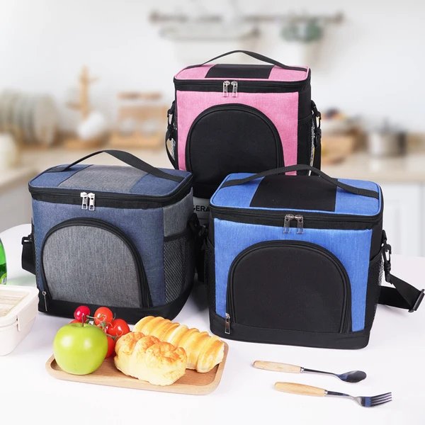 Damen Isolierte Kühltasche mit praktischer Netzseite und verstellbarem Schultergurt