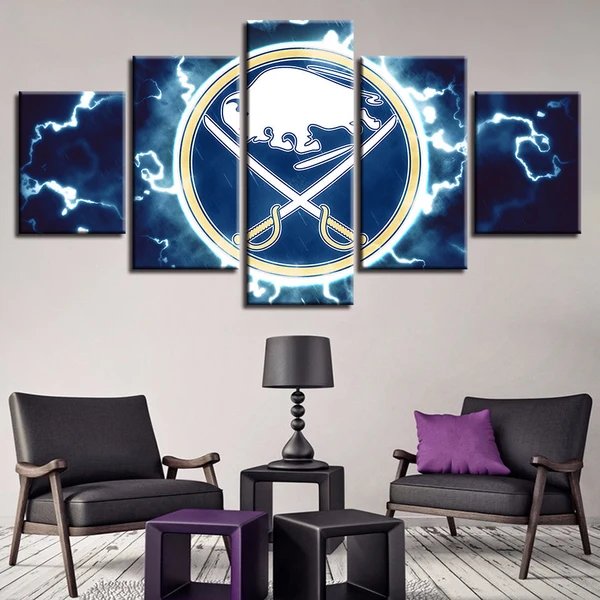 Elektrische Buffalo Sabers 5 Stück - Leinwand Wandkunst Malerei