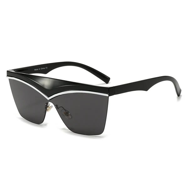 Damen Designer-Sonnenbrille mit asymmetrischem Rahmen und hochmodernen Gläsern