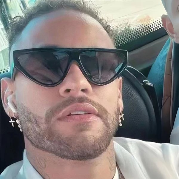 Damen Cat-Eye Sonnenbrille im auffälligen Muster