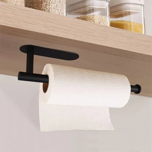 2-teilige Set wandmontierter Papierrollenhalter – kein Bohren, platzsparend & modern! Hover Image
