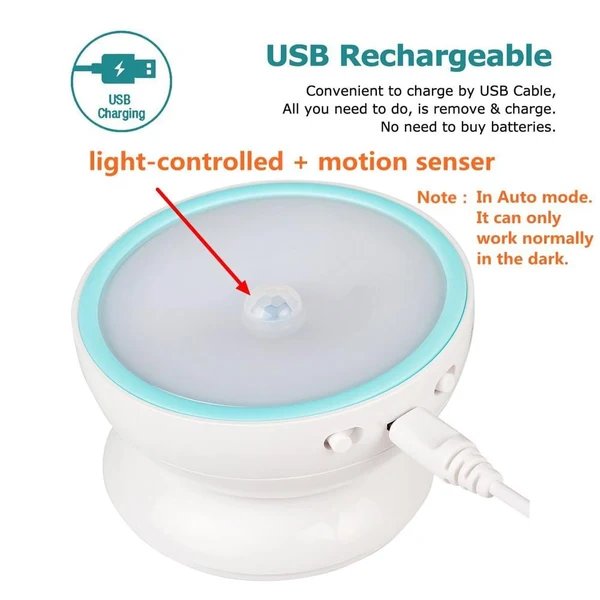 360 Magnetische LED Bewegungsmelder Licht Hover Image