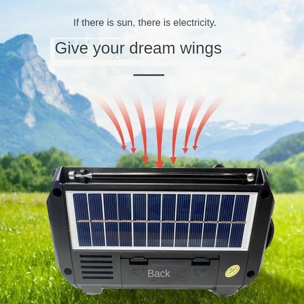Solarladbetriebenes Radio für Camping Hover Image