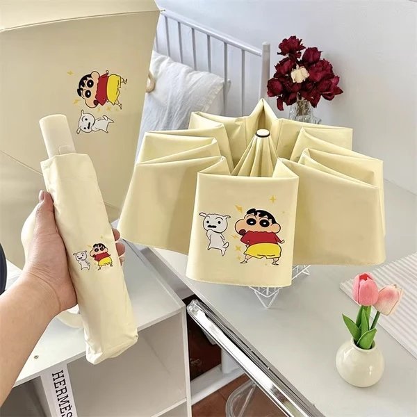 Damen Faltregenschirm mit kreativem Charakterdesign