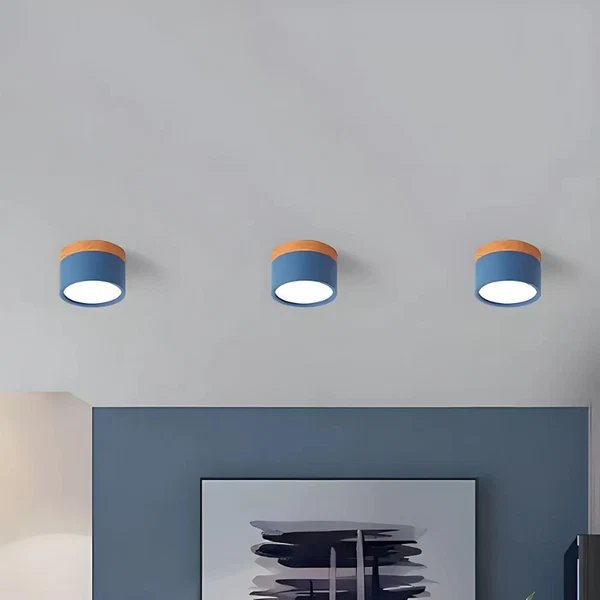 Zylindrische LED-Deckenleuchte für stilvolle Flure Hover Image