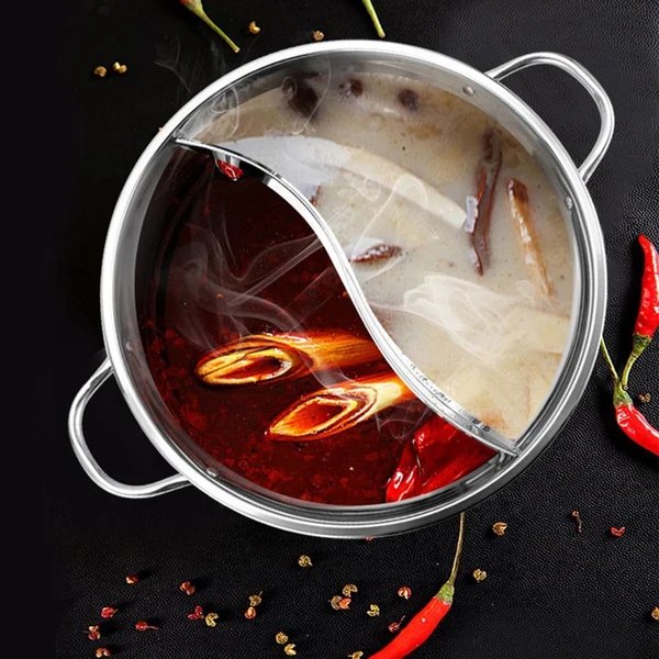 Hot Pot Twin Geteilt Edelstahlpfanne