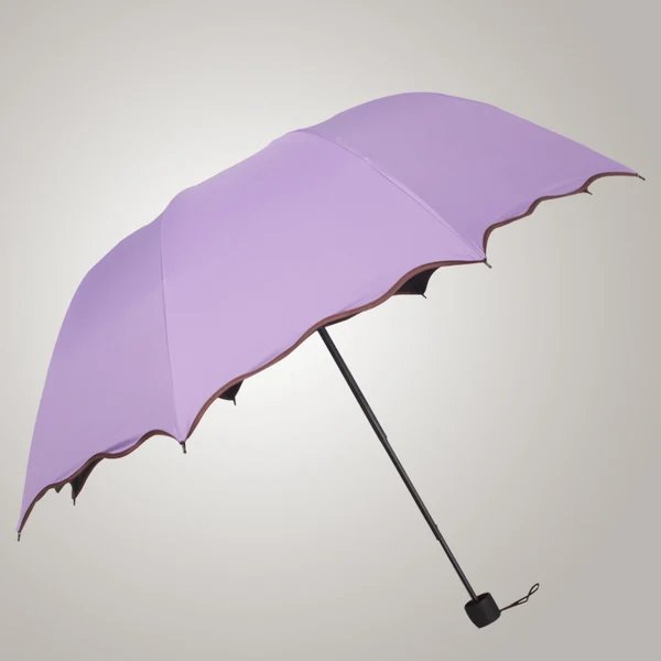 Damen kreativer Falt-Regenschirm mit eleganter Welle