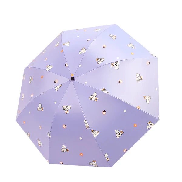 Damen Falt-Regenschirm mit verspieltem Design