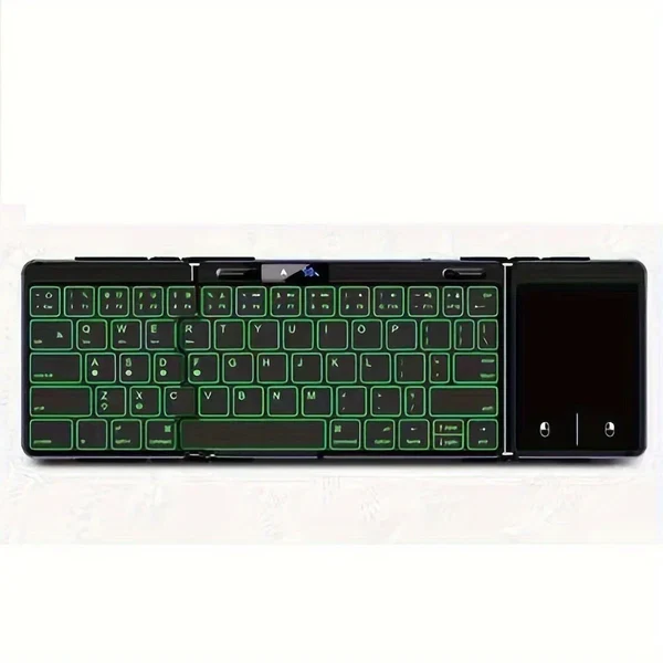 Faltbare RGB Drahtlose Eingebautes Touchpad Hintergrundbeleuchtete Reise Tastatur